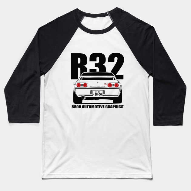 Nissan R32 Skyline GTR Transparent Version Baseball T-Shirt by 8800ag